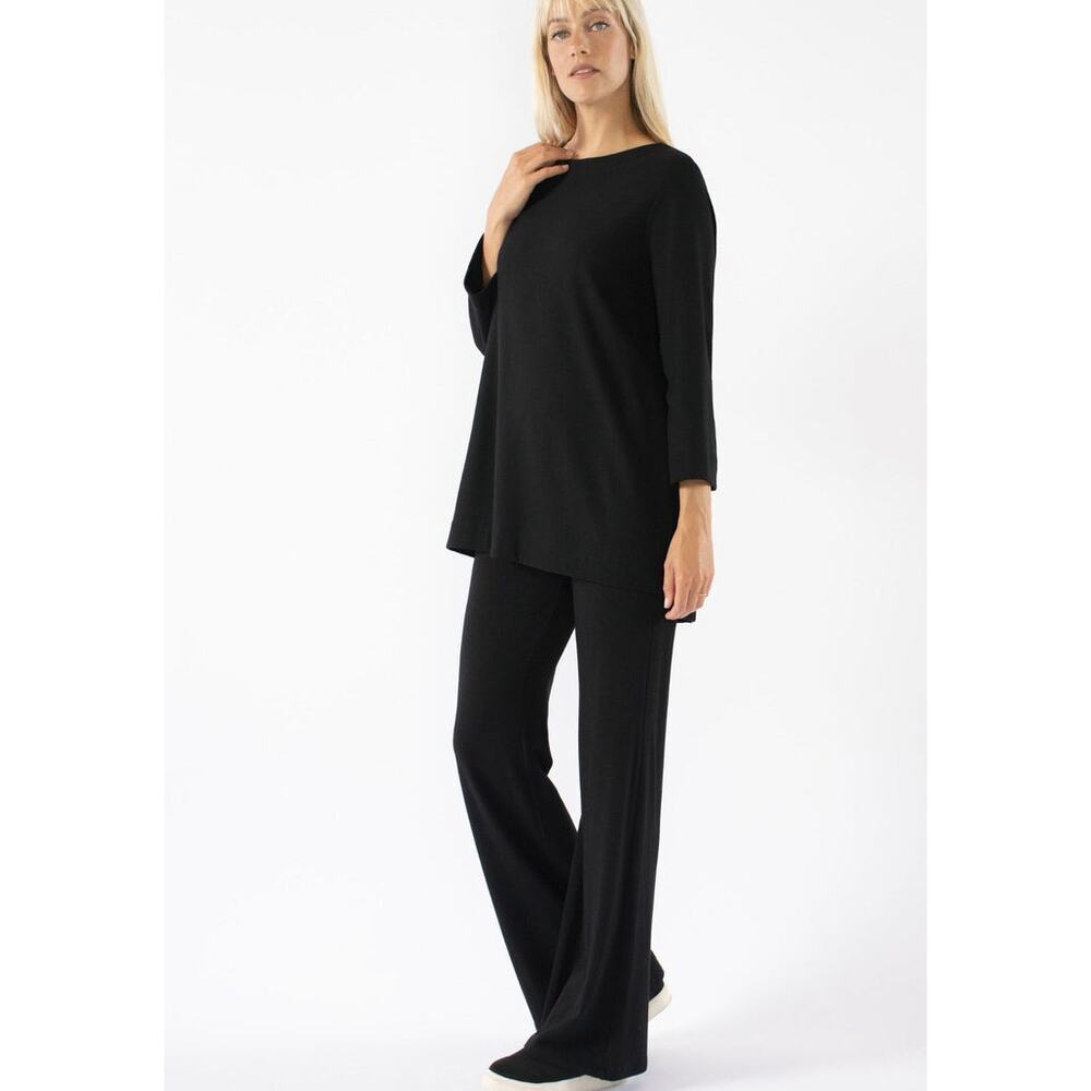 Capote Lily Boatneck Tunic Top Soft Bamboo Fleece Oversized Capsule Quiet Luxury
